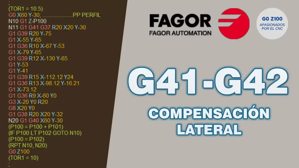 g41 g42 cnc compensaci&oacute;n lateral